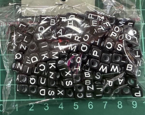 Bead Letter Black